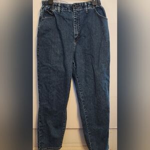 Lee Rider Relaxed Blue Denim Jeans Medium Wash CottonSpandex Sz14 Highrise Short